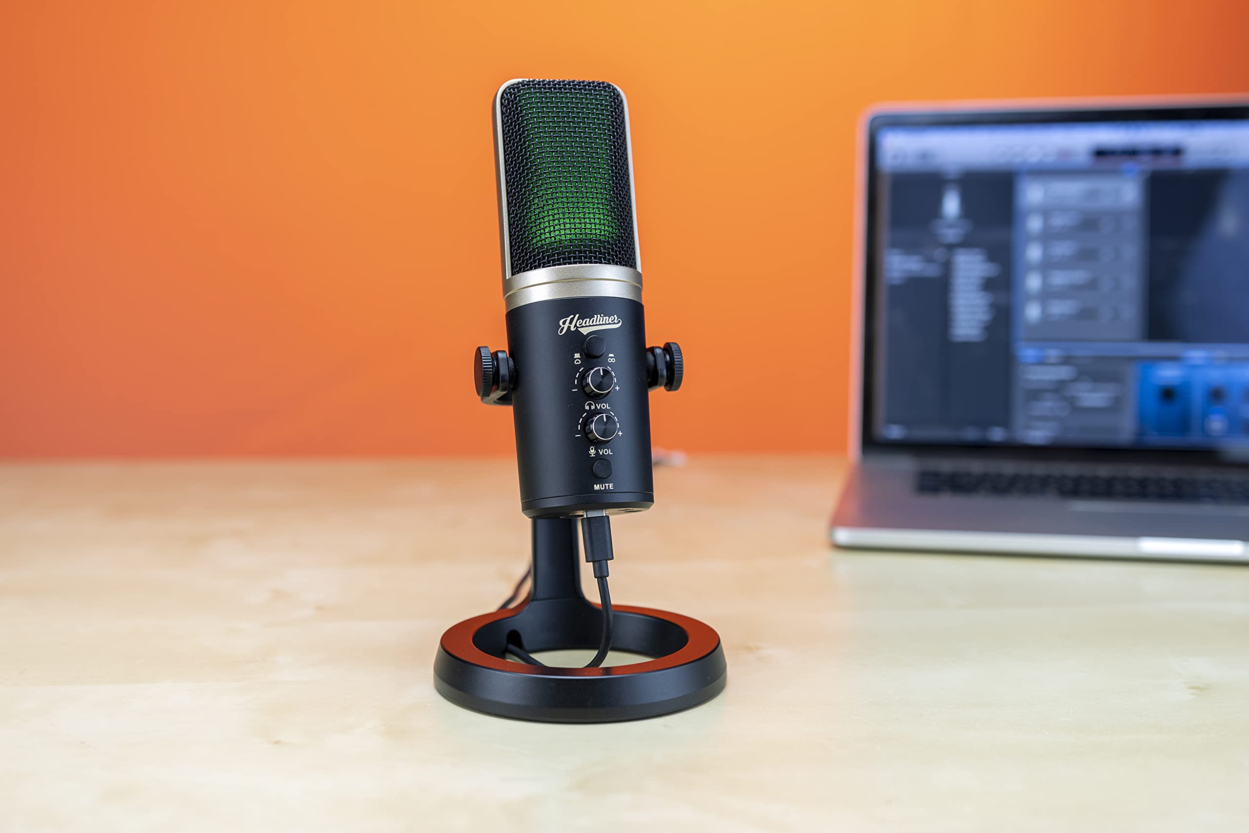 Headliner Roxy Stereo USB mic with Dual Condenser Capsules for Mac, PC, iOS, Android, Gaming, Recording, Streaming and Podcastin